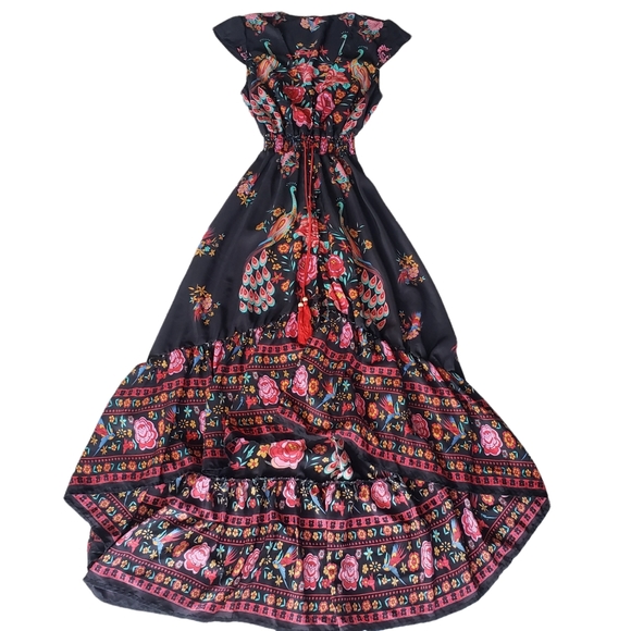 Women's High Low Small Maxi Dress - Picture 2 of 14